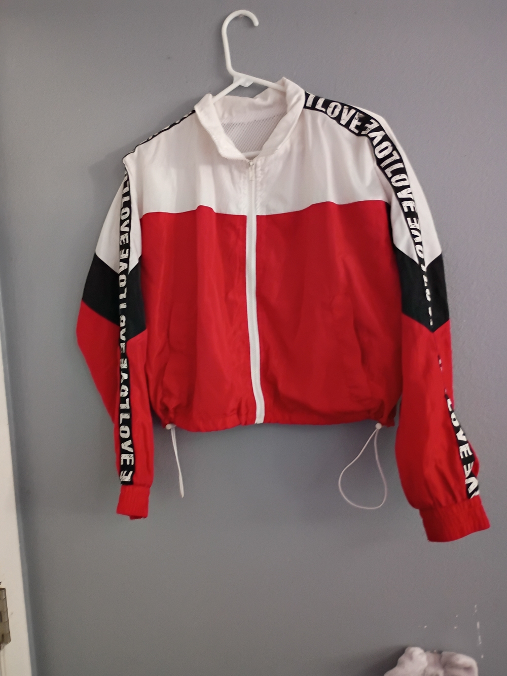 Love Tree Red White Black Colorblock Track Jacket